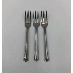 3 CAPCO International Silver Stainless CA07 Dinner Forks Flatware Silverware